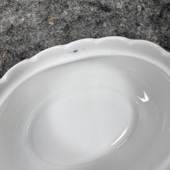 VTG Ardalt Bone China Oval Floral Butterfly Trinket Dish Handle Lid 3499 - Picture 5 of 11